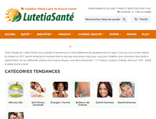 Tablet Screenshot of lutetiasante.com